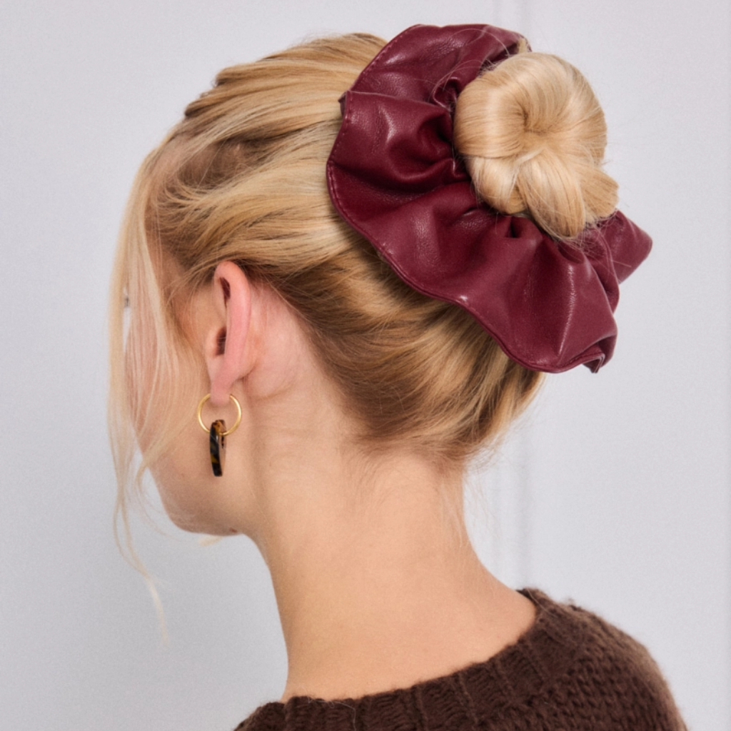 Scrunchie XL van kunstleer