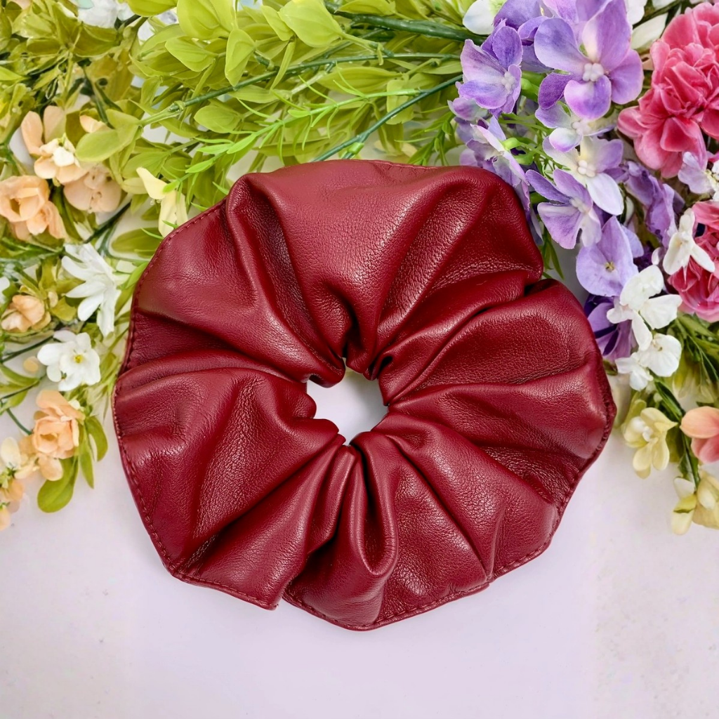 Scrunchie XL van kunstleer