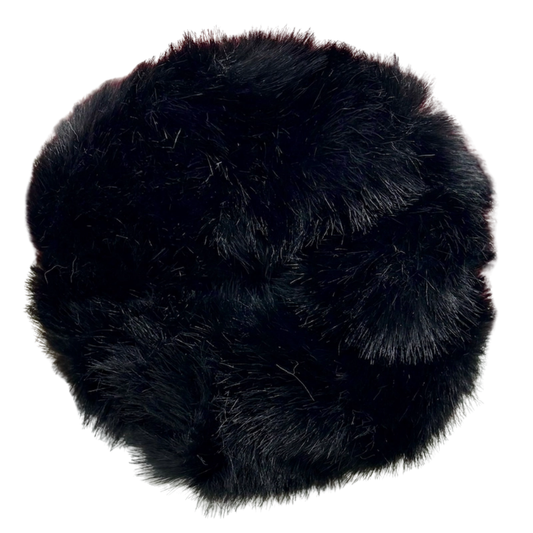 Scrunchie XL van imitatiebond zwart