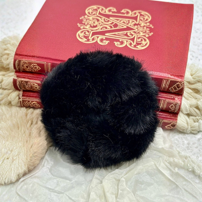 Scrunchie XL van imitatiebond zwart