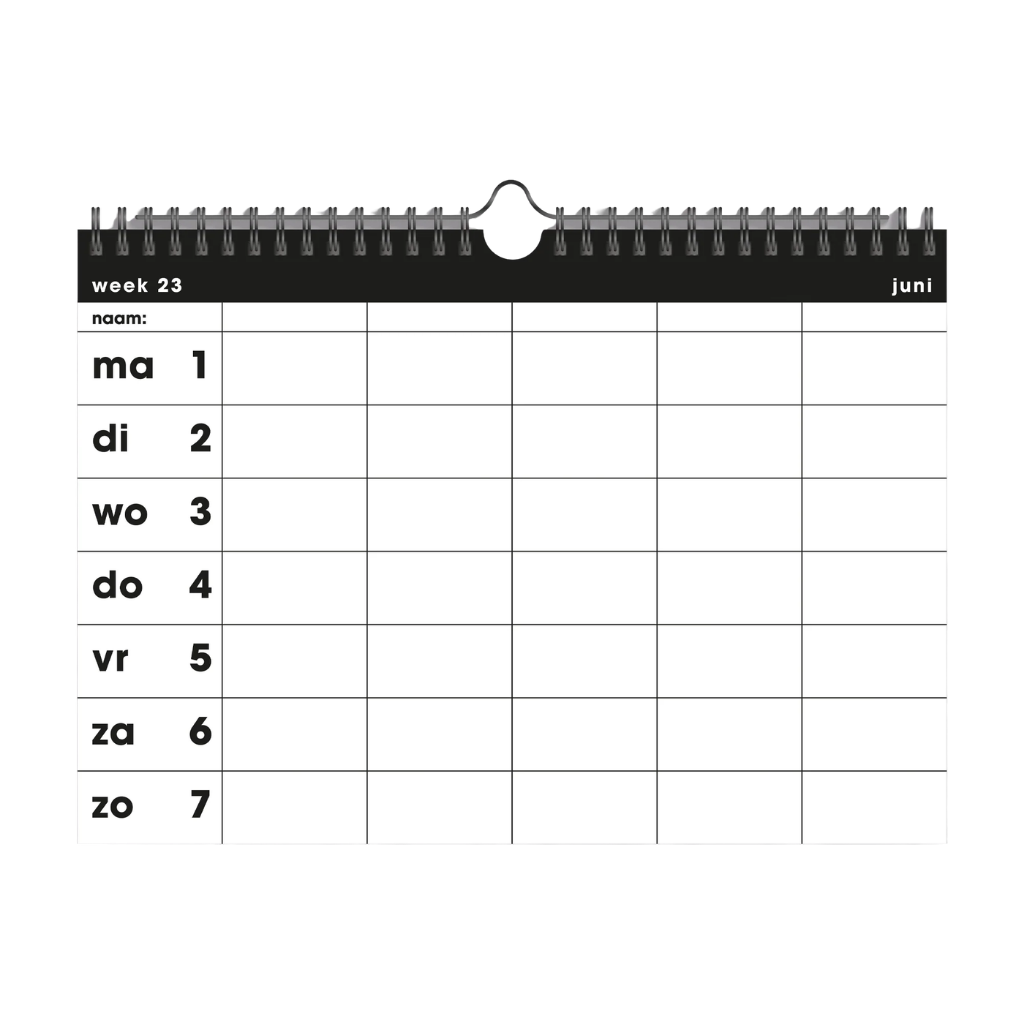 Familieplanner liggend 2026-2027 A4