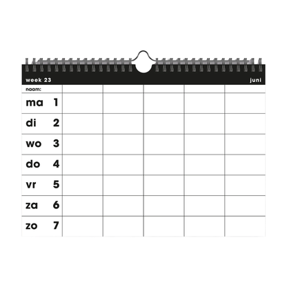 Familieplanner liggend 2026-2027 A4