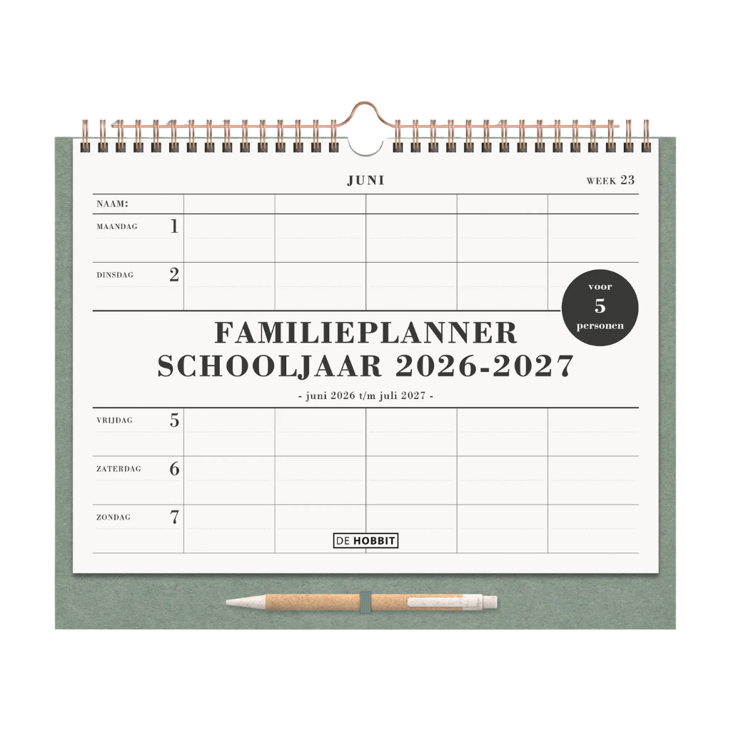 Familieplanner liggend 2026-2027 A4