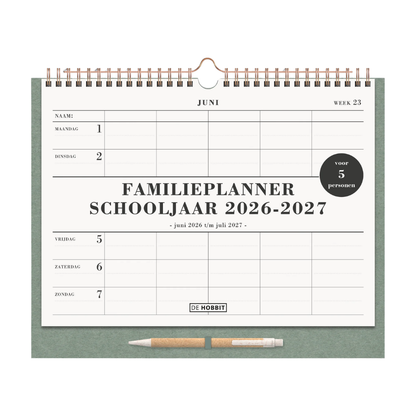 Familieplanner liggend 2026-2027 A4