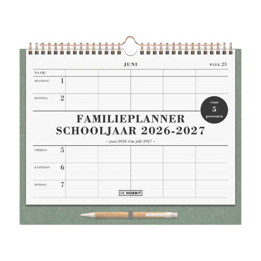 Familieplanner liggend 2026-2027 A4