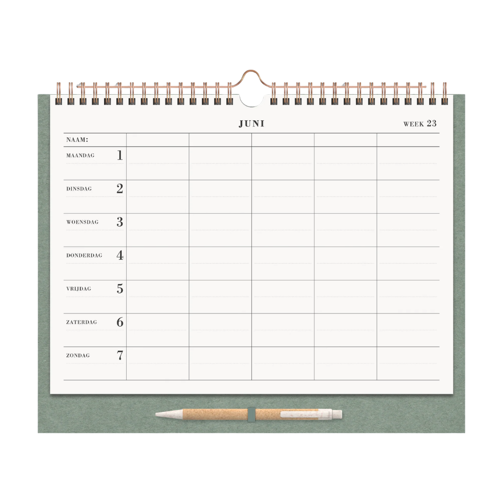 Familieplanner liggend 2026-2027 A4