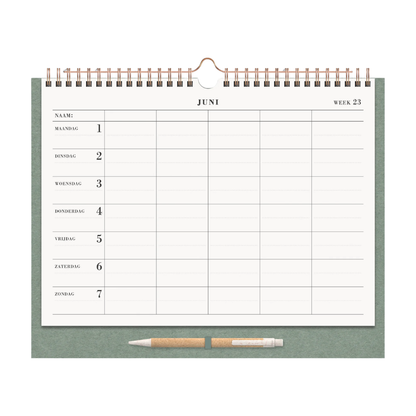 Familieplanner liggend 2026-2027 A4
