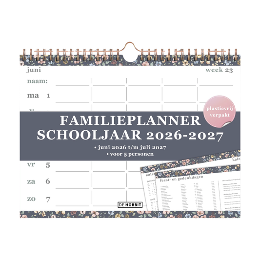 Familieplanner liggend 2026-2027 A4
