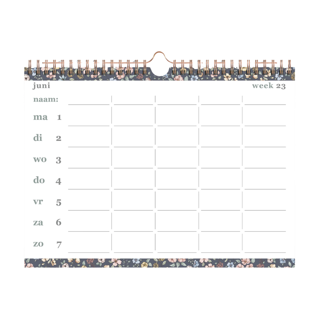 Familieplanner liggend 2026-2027 A4