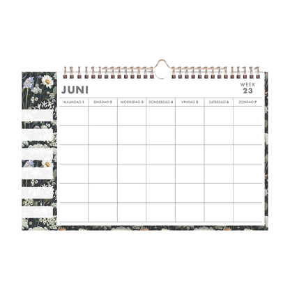 Familieplanner met stickers 2026-2027 A4 Weidebloemen