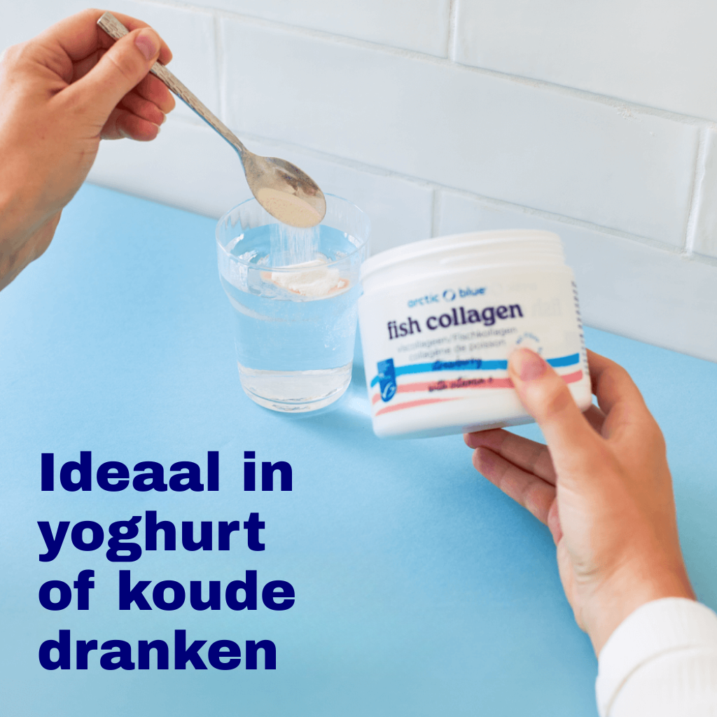 Puur collageen poeder van vis met vitamine C  – Aardbei