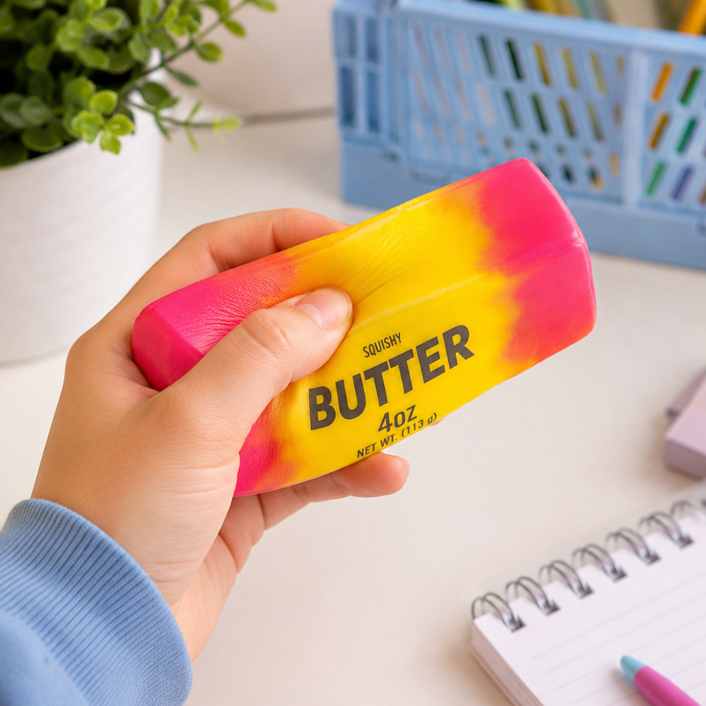 Squishy Butter Slow Rising Fidget - Rainbow (13cm)