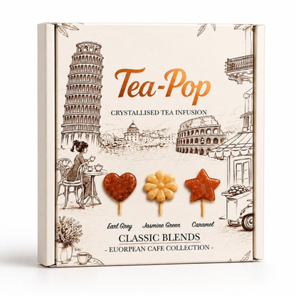 European Café Tea-Pop Geschenkset - 6 theesticks