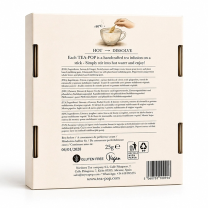 European Café Tea-Pop Geschenkset - 6 theesticks