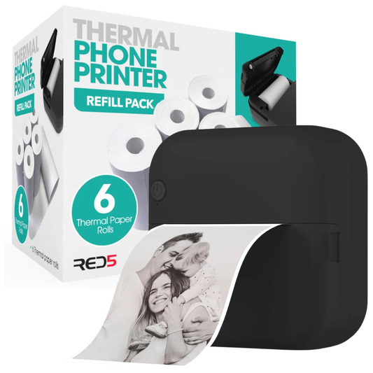 Draagbare thermische Printer met bluetooth + GRATIS 6 stuks papier navulling