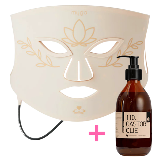LED Gezichtsmasker met 7 lichtstanden + GRATIS 300ml Casterolie