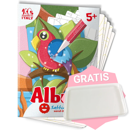 Zandschilderen - Tekeningen set + GRATIS transparant onderblad
