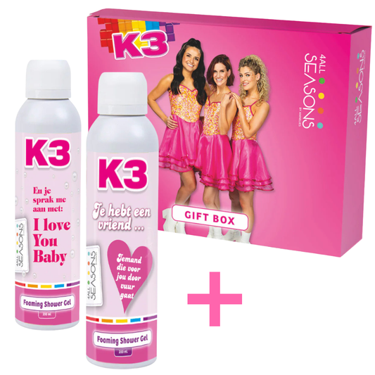 Geschenkdoos K3 pink + 2x GRATIS K3 Shower Foam 200ml