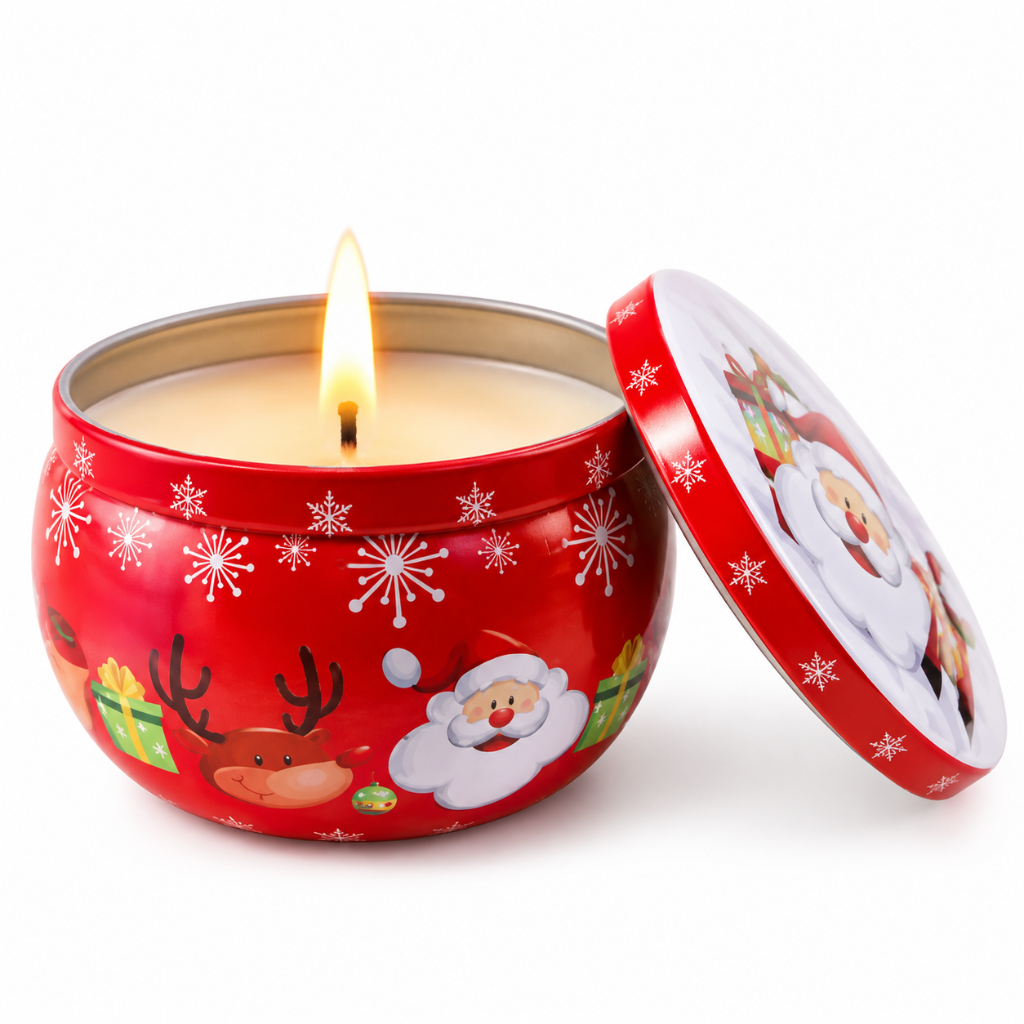 Geurkaarsje Tin Box - Kerst thema