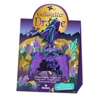 Gevleugelde draak met metallic coating