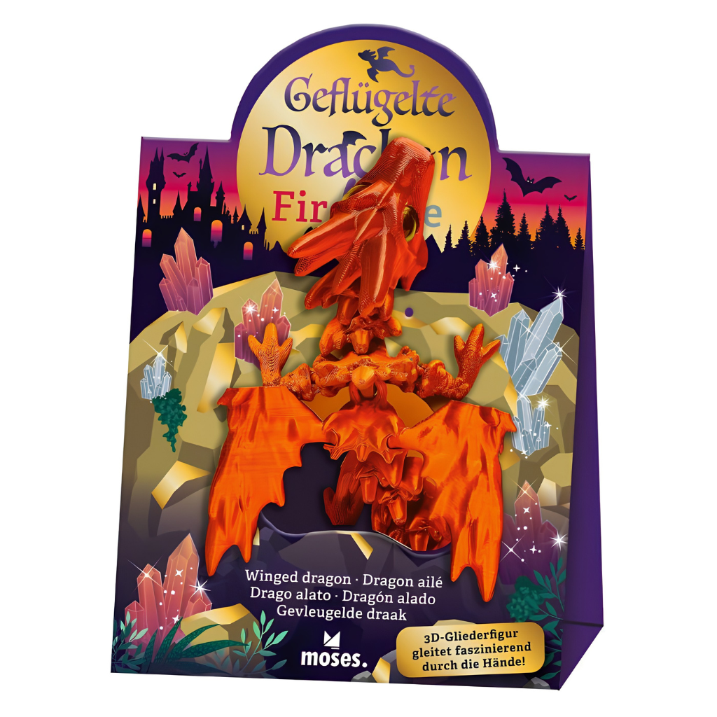 Gevleugelde draak fire & ice 31 cm