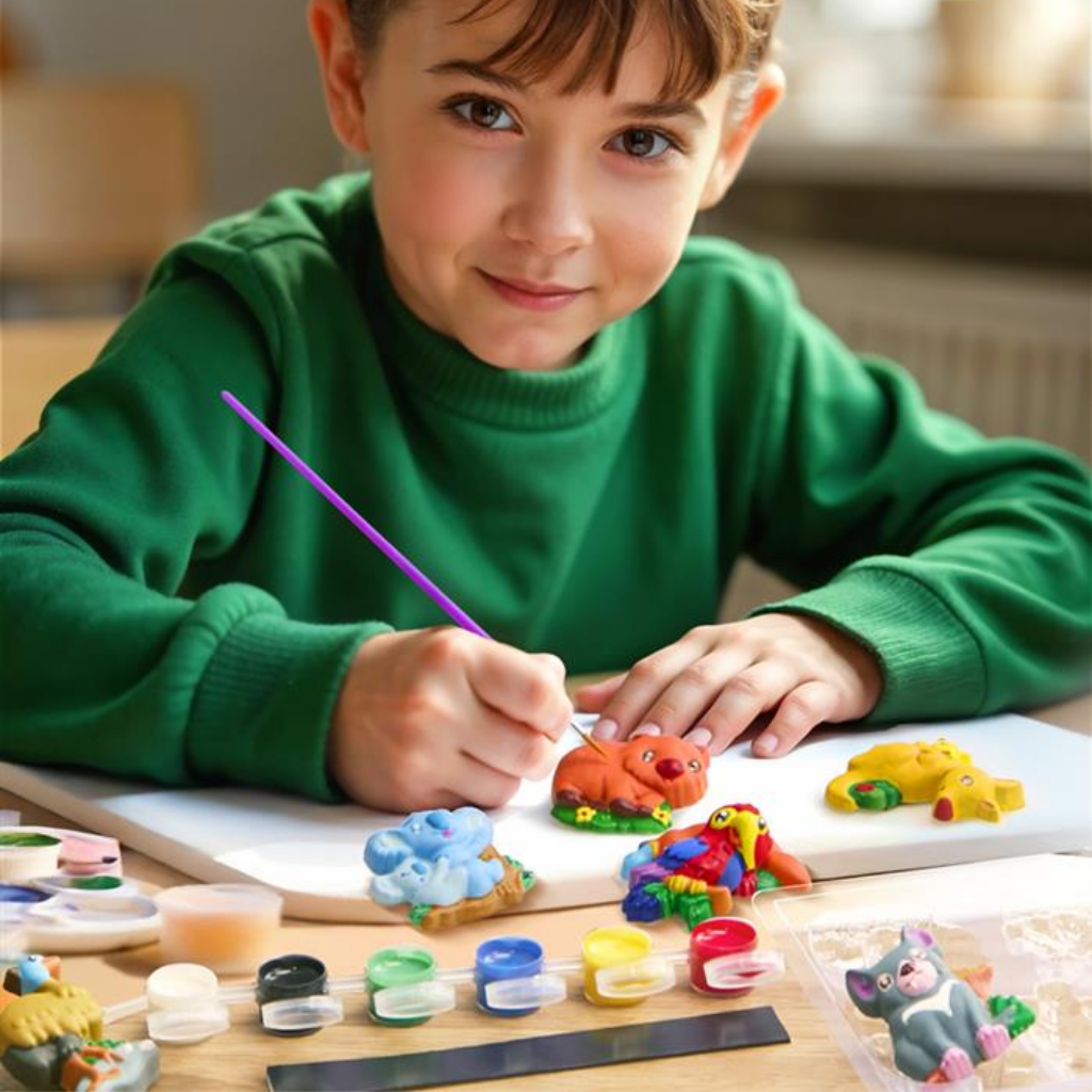 Gieten & verven knutselset - Koelkastmagneten & badges