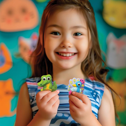 Gieten & verven knutselset - Koelkastmagneten & badges