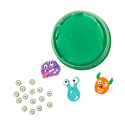 Glibber klei slijm met confetti en figuurtjes