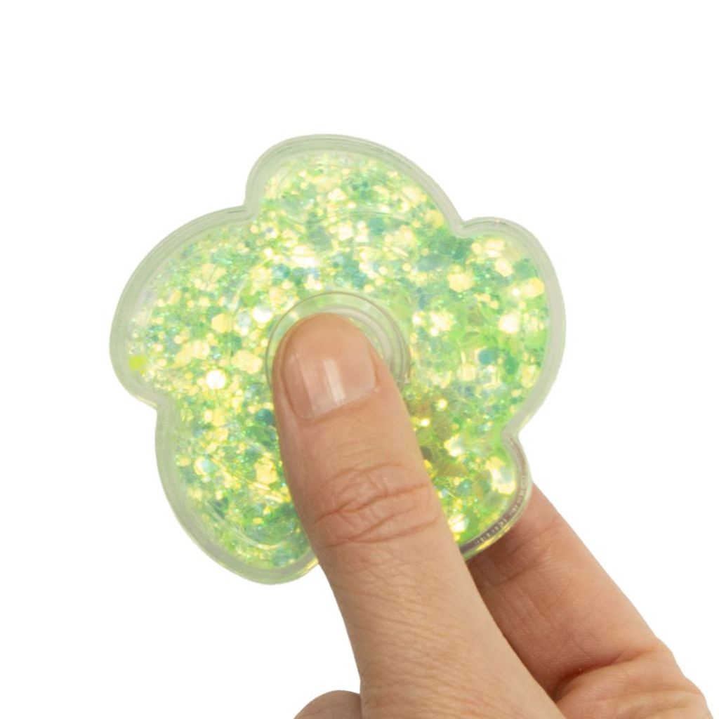 Glitter spinner bloem