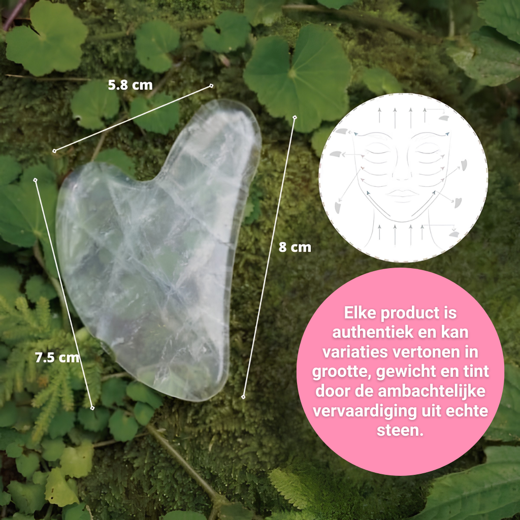 Gua Sha van natuursteen - Gezicht massagesteen