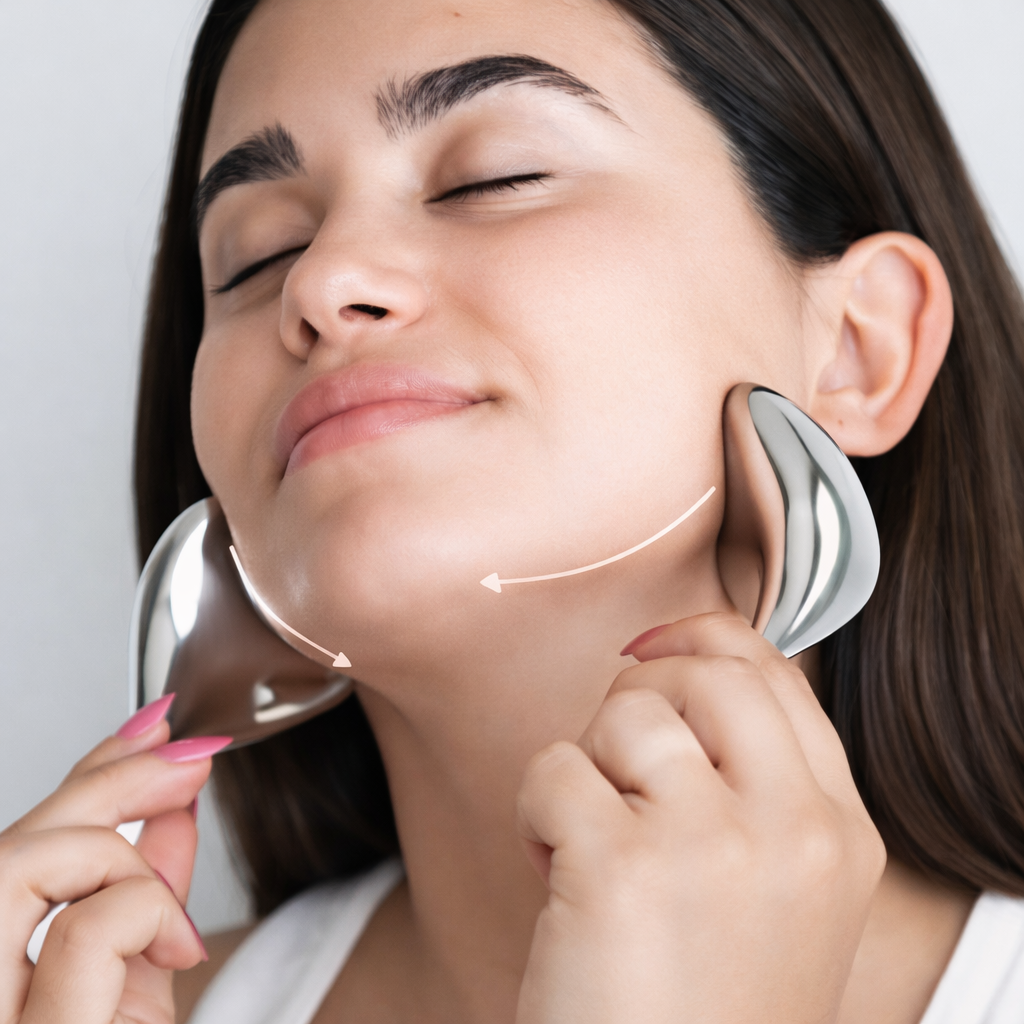 Cryo lepel - Caudale massage voor vermoeid gezicht en ogen