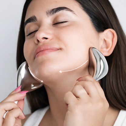 Cryo lepel - Caudale massage voor vermoeid gezicht en ogen