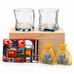 Japans Whiskyglas Geschenkset met Koelstenen & Onderlegger