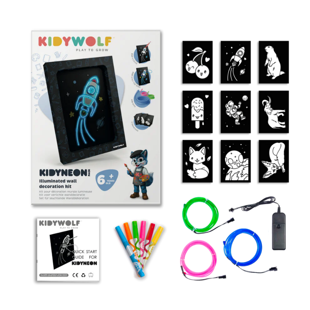 KIDYNEON - Kit voor lichtgevende wanddecoratie - Volledige set