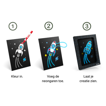 KIDYNEON - Kit voor lichtgevende wanddecoratie - Volledige set