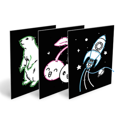 KIDYNEON - Kit voor lichtgevende wanddecoratie - Volledige set