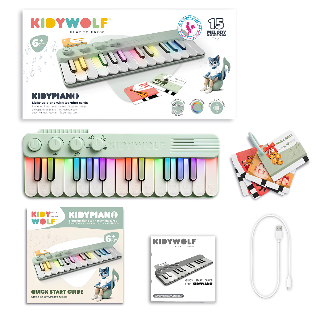 KIDYPIANO verlichte piano met leerkaarten