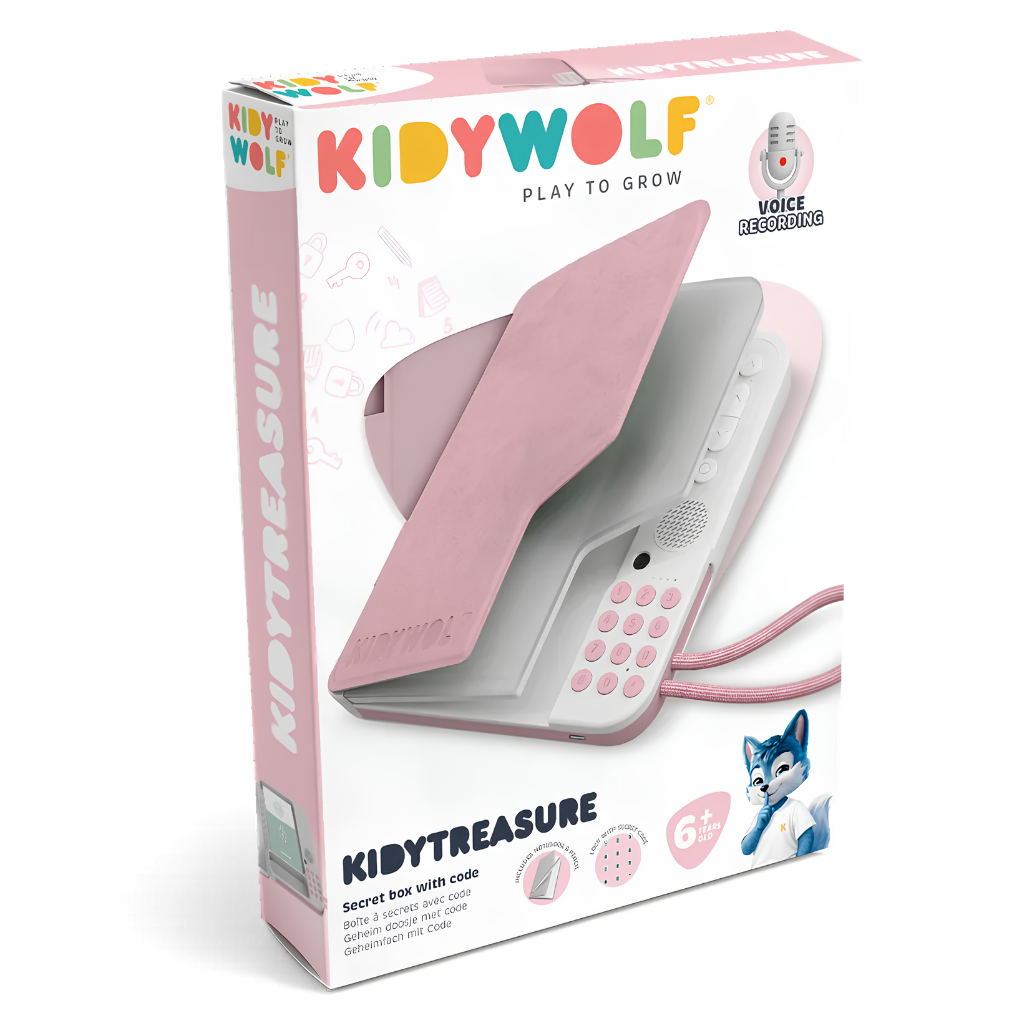 KIDYTREASURE geheim notitieboekje met spraakrecorder - roze