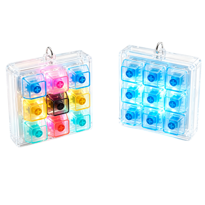 ASMR toetsenbord sleutelhanger met LED vierkant