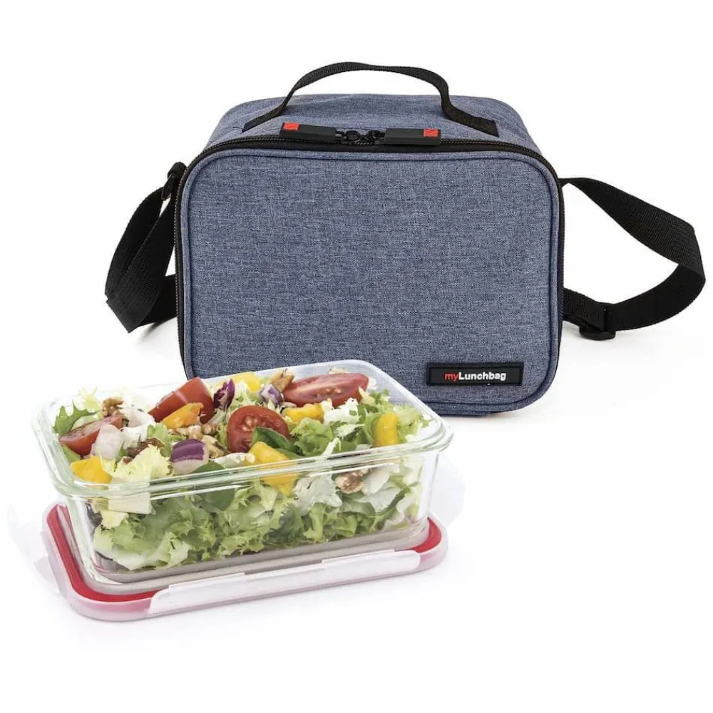 Koeltas GoGlass met glazen lunchbox