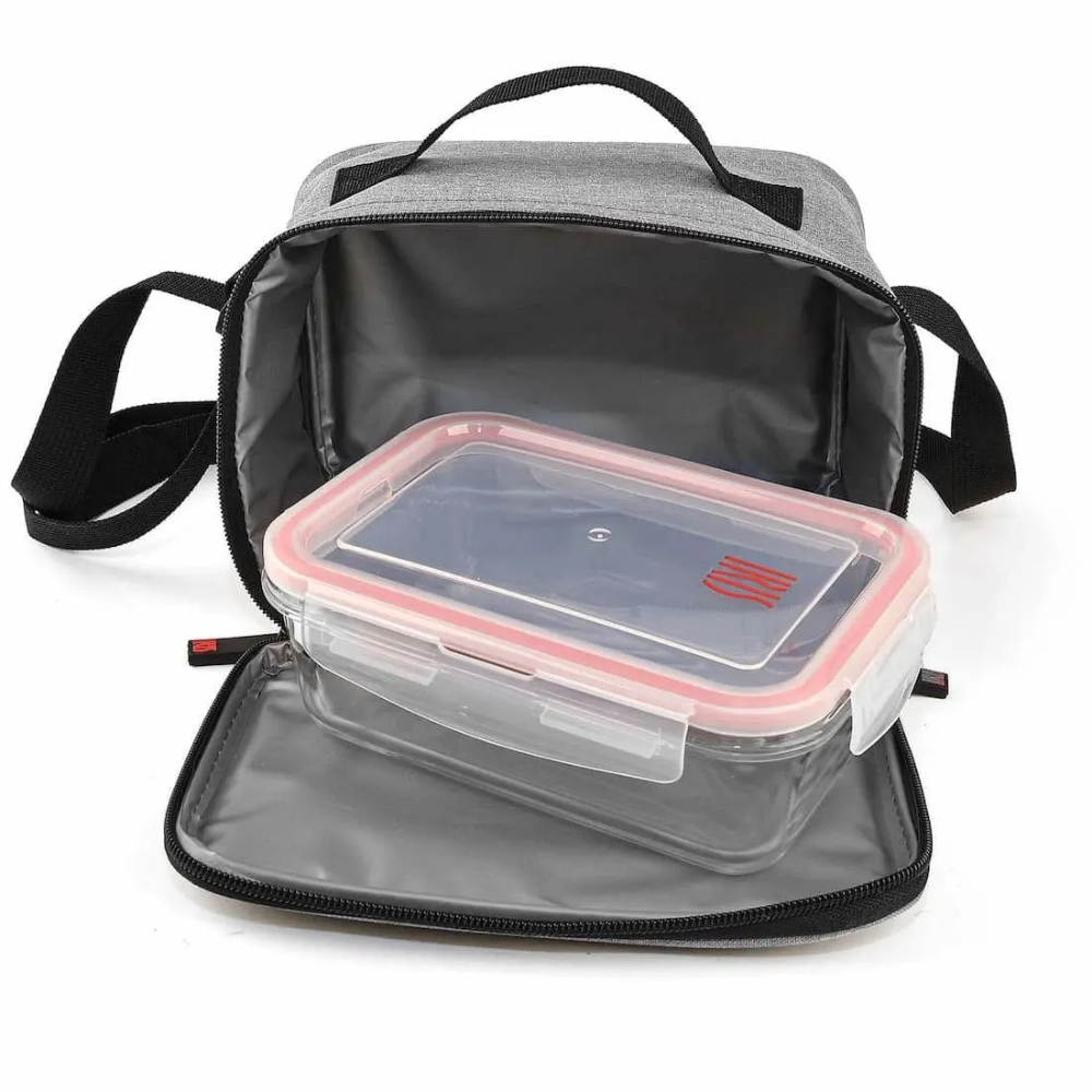 Koeltas GoGlass met glazen lunchbox