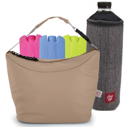 Koeltas Hanging - On The Go & Drinkfles koeltas 1,5L + GRATIS Ice Bricks