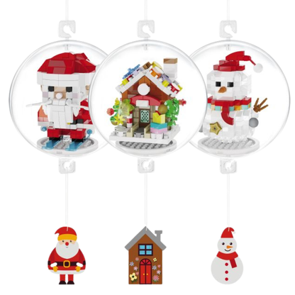 DIY kerstbal - Brick bouwblokken christmas - 8 cm