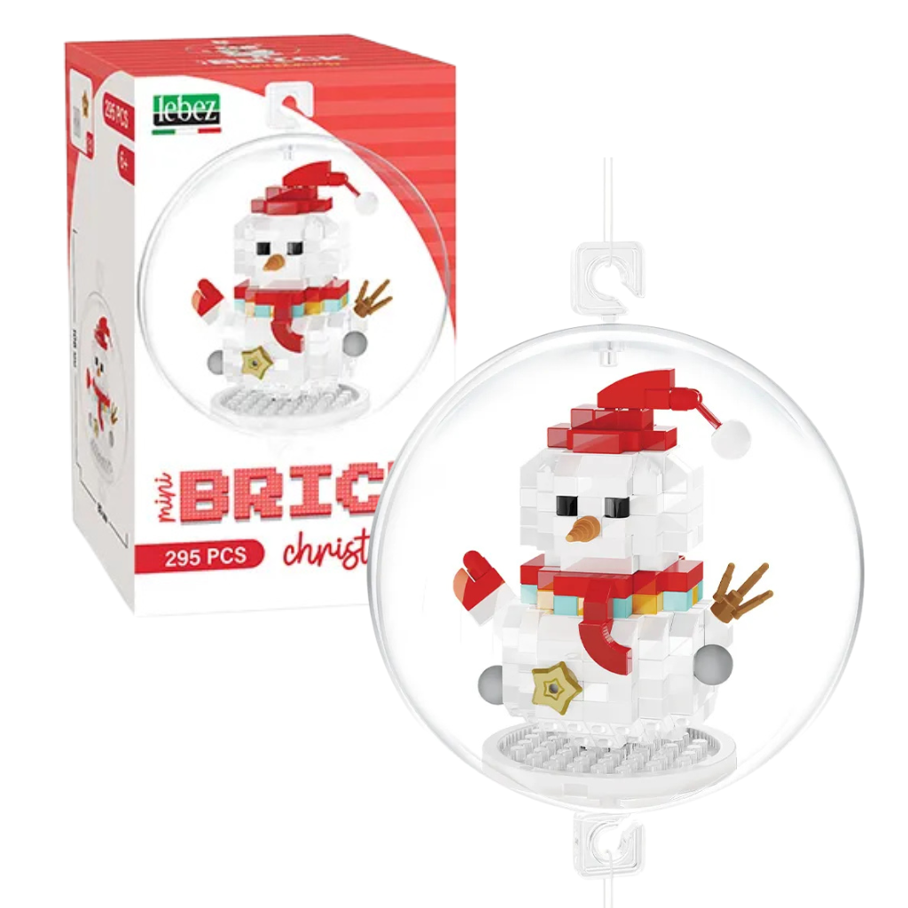 DIY kerstbal - Brick bouwblokken christmas - 8 cm