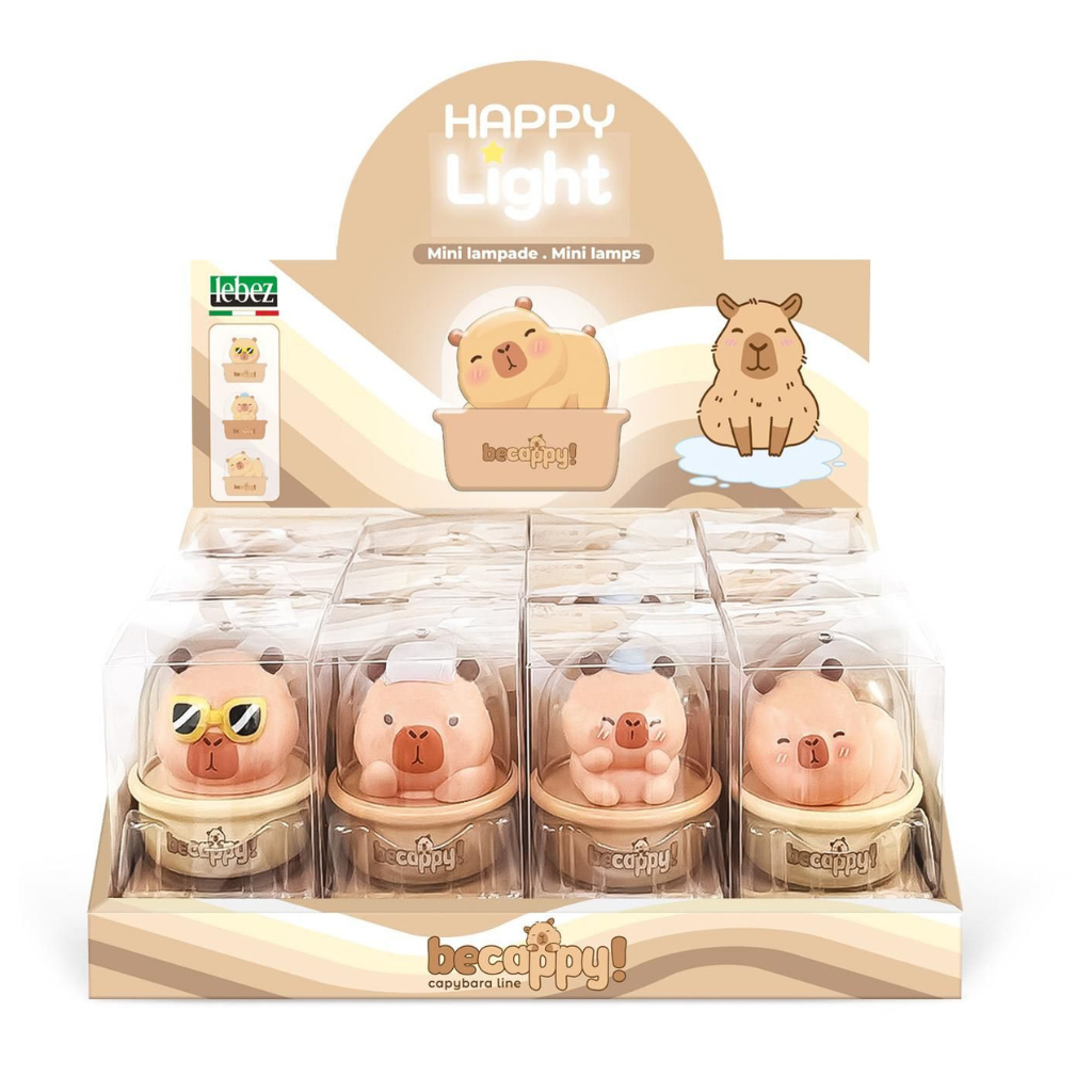 Capibara happy light 4 assorti