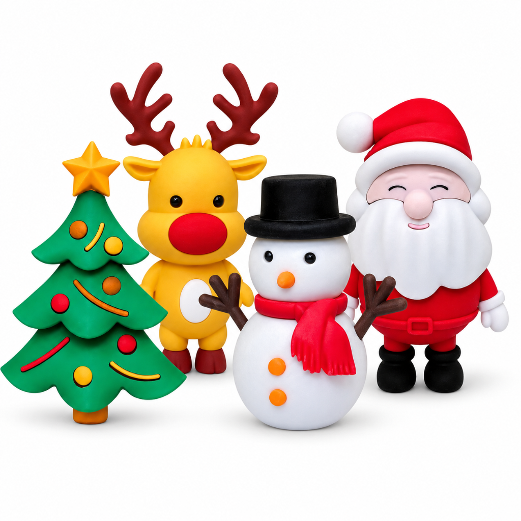 XL gum in kerst thema - 8 cm