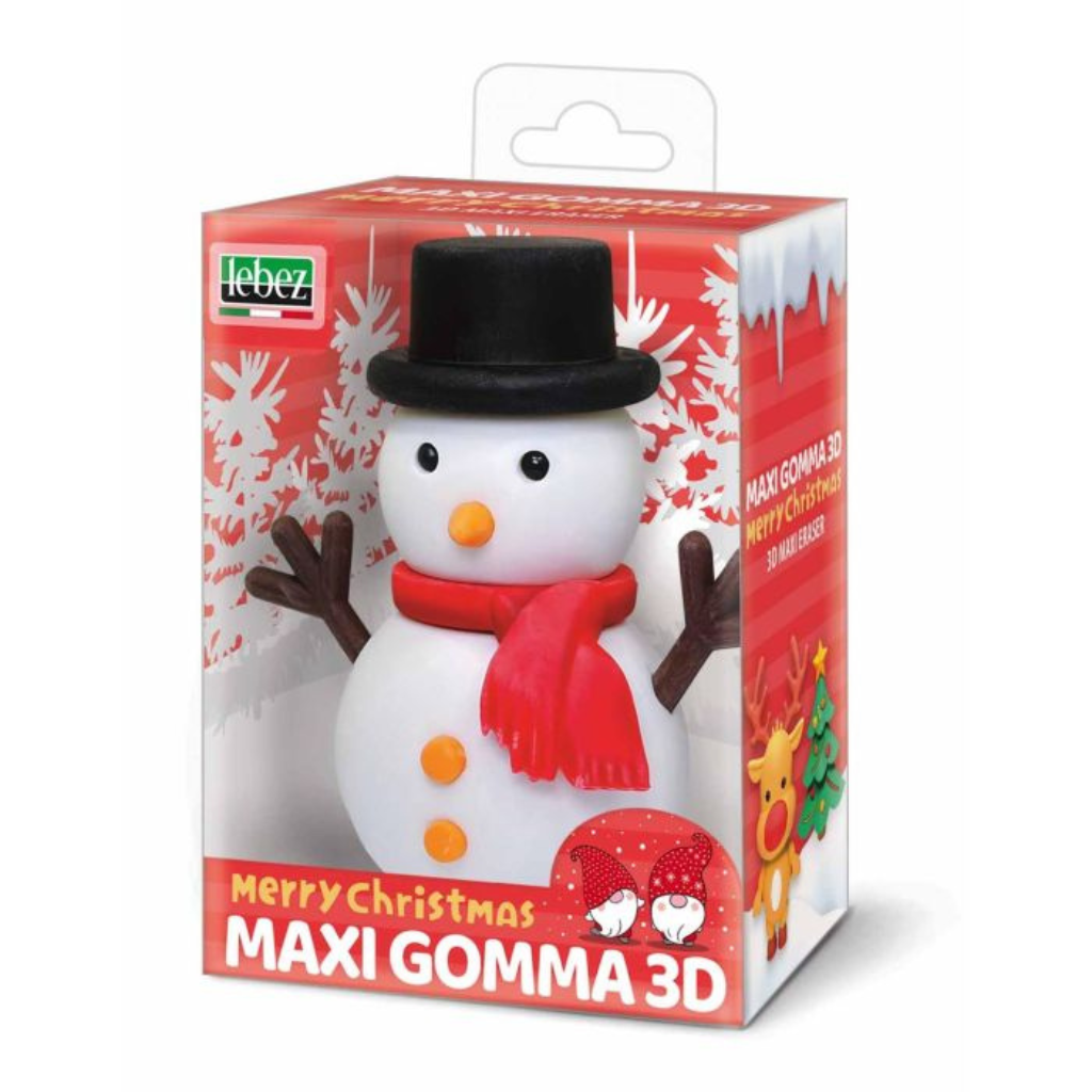 XL gum in kerst thema - 8 cm