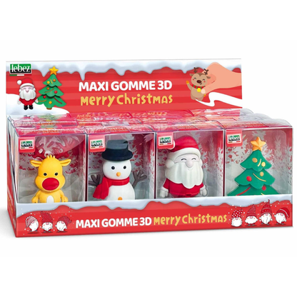 XL gum in kerst thema - 8 cm