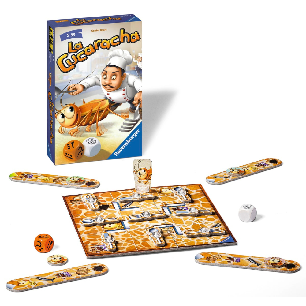 2+1 GRATIS - Reisspellen set Stratego, La Cucaracha, ganzenbord en Slangen & ladders