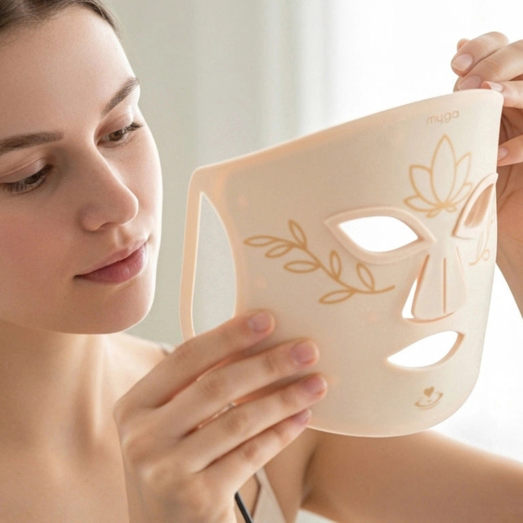 LED Gezichtsmasker met 7 lichtstanden + GRATIS 300ml Casterolie